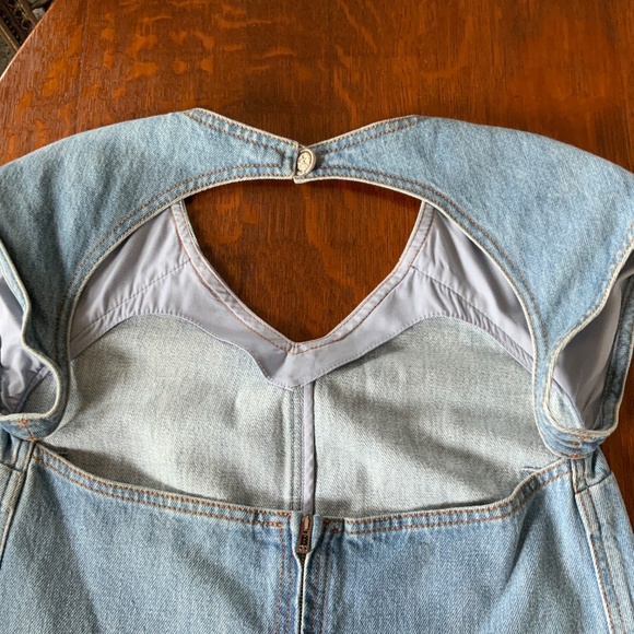 AUTHENTIC RARE VINTAGE CHANEL BLUE DENIM DRESS 38 EXCELLENT PREOWNED CONDITION - Picture 13 of 16